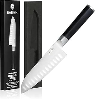 Babish High-Carbon 1.4116 German Steel Cutlery, 6.5" Santoku Kitchen Knife