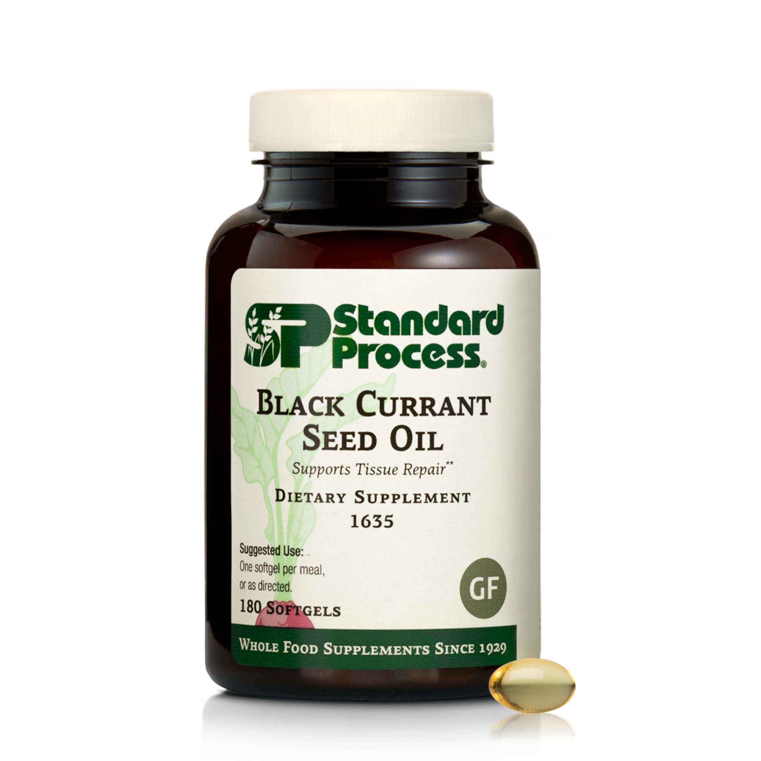 Standard Process Inc. Black Currant Seed Oil - Immune Support, Blood Flow Support, and Tissue Repair Support with Whole Food Blend of Black Currant Seed Oil and Gamma-Linoleic Acid - 180 Softgels
