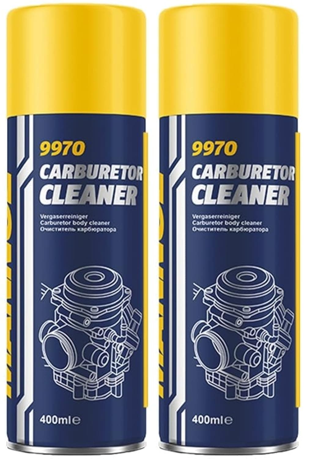 Mannol HTE - Germany 2 Pcs Pack Carburetor Cleaner (9970)