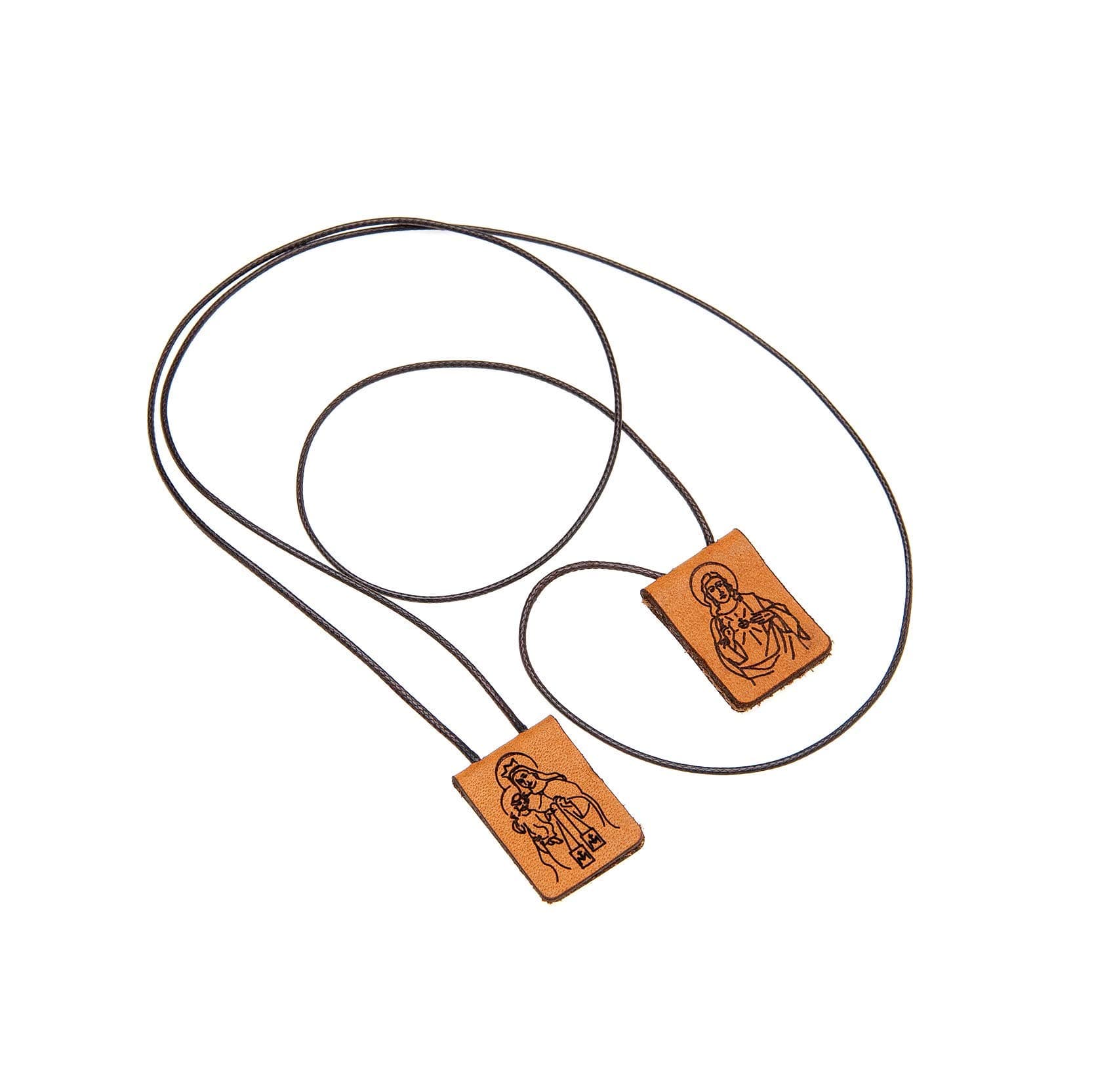 Genuine Leather Catholic Scapular