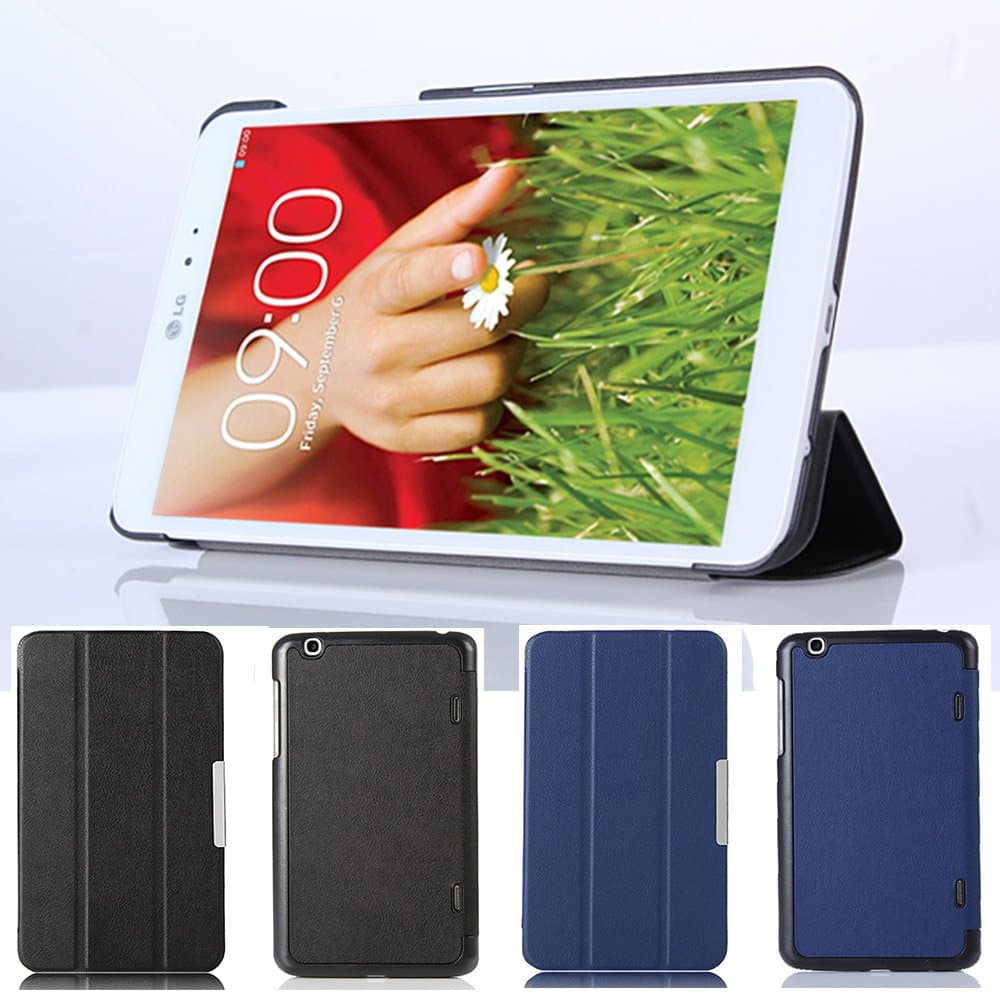 LG G Pad 8.3 V500 Case with [Auto Sleep/Wake], [Synthetic Leather] Smart Case Cover [Lightweight] Tablet PC Sleeve for LG G Pad V500 8.3 Inch, Dark Blue