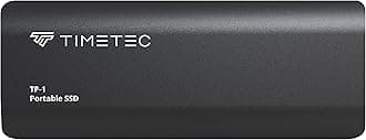 Timetec Portable External SSD USB3.2 Gen2 Type C Up to 560MB/s Ultra-Light Aluminum Mini External Solid State Drive with USB C to A Cable/USB A to C adapter Desktops/Laptop/Mac/Mobile- Black (1TB)