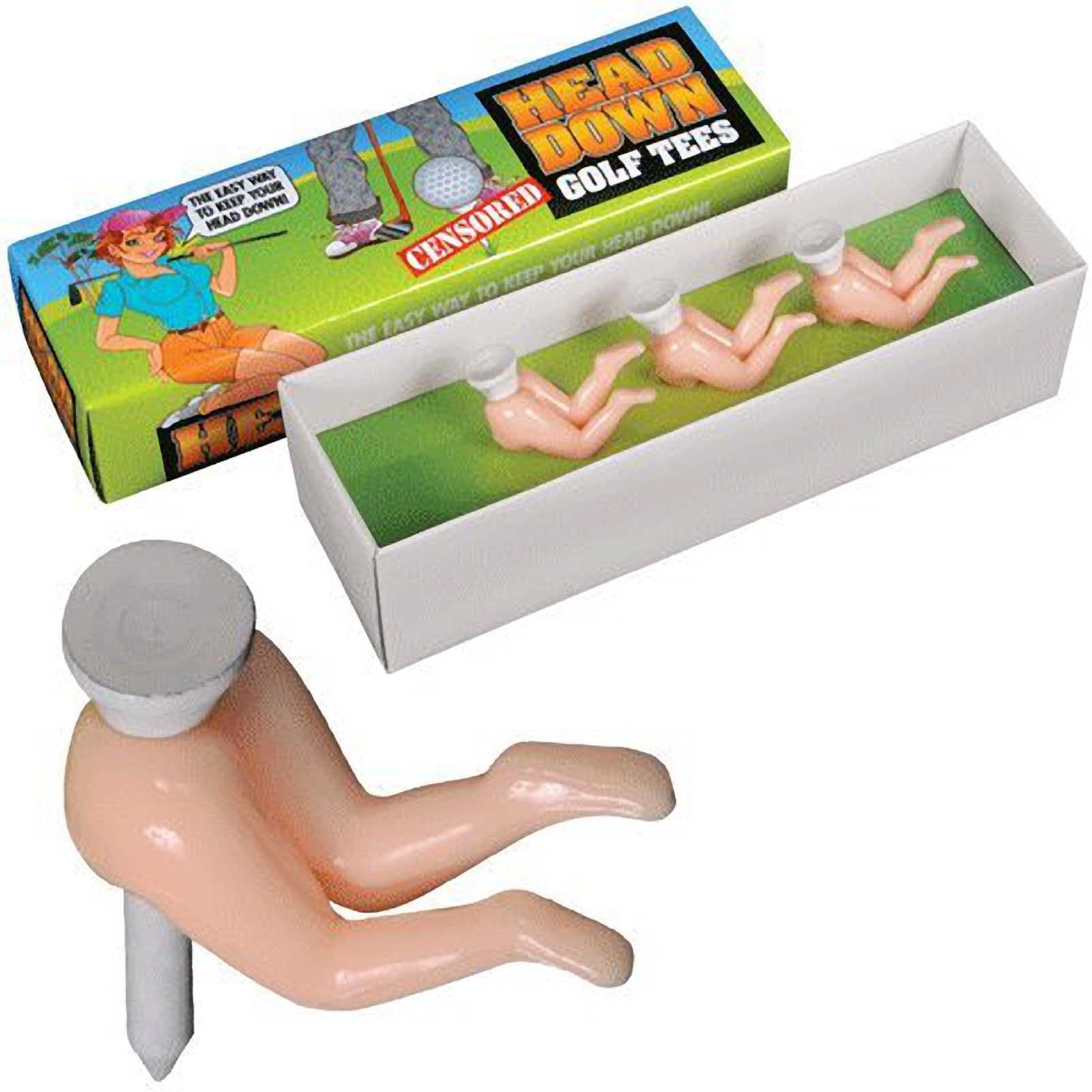 Loftus Heads Down Golf Tees - Golfer Gag Gift Idea