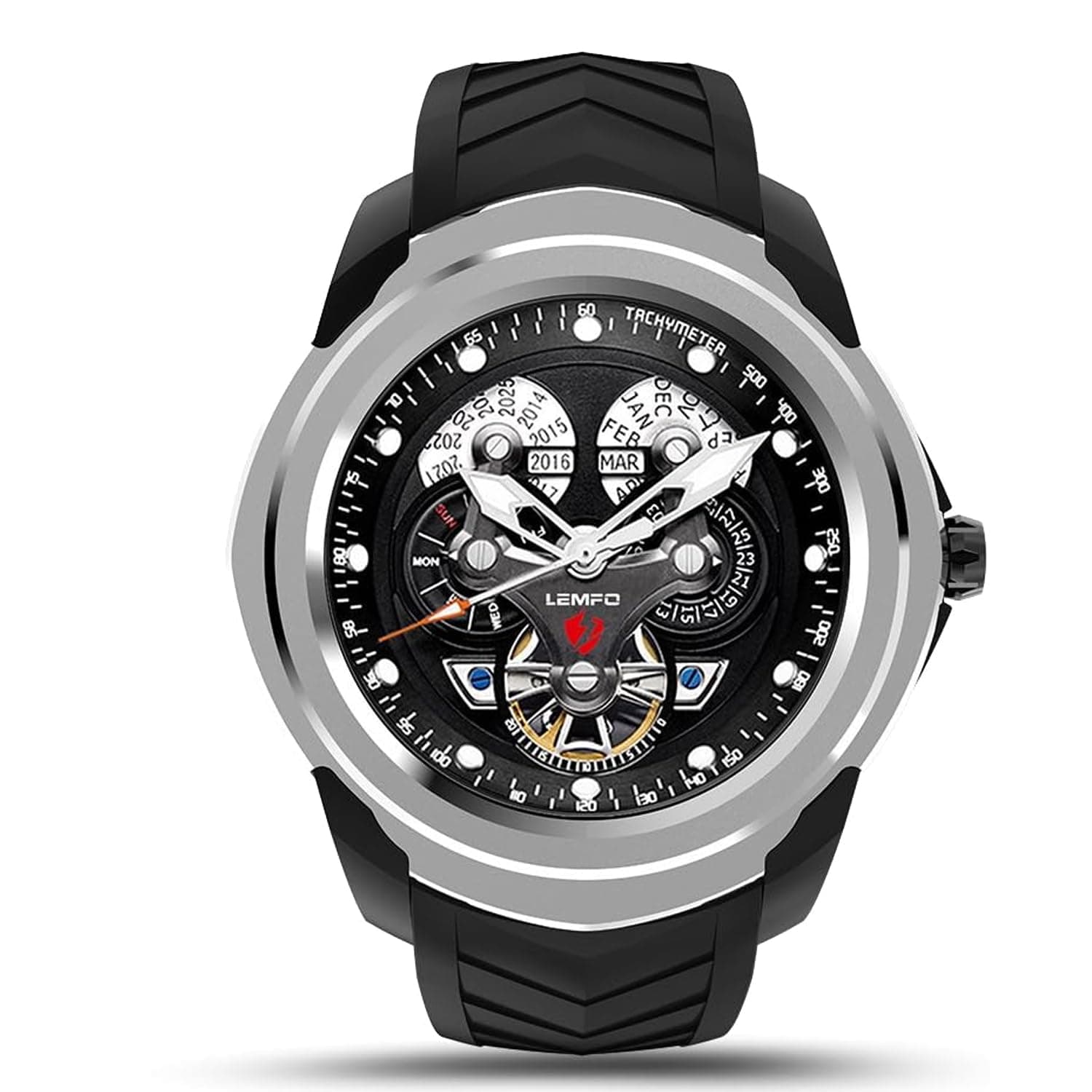 LEMFO LF17 Android 5.1 Smart Watch RAM 512MB ROM 4GB Bluetooth Smartwatch Support Heart Rate Monitor GPS Wifi SIM TF Card ( Black)