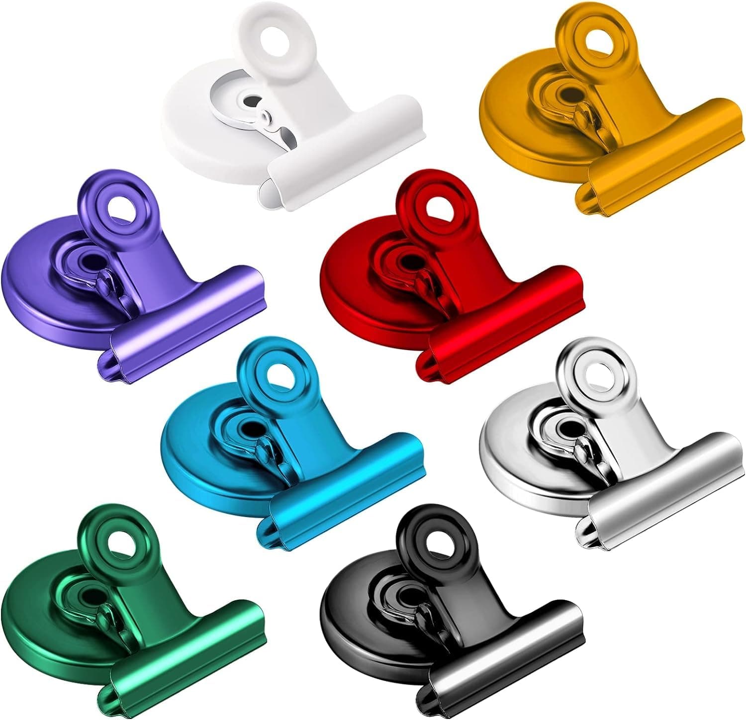 DIYSELF 8 Pack Strong Magnet Clips for Fridge, Refrigerator, Classroom, Whiteboard, Office - Heavy Duty Magnetic Clips for Photos, Locker Decorations for Girls, Kids
