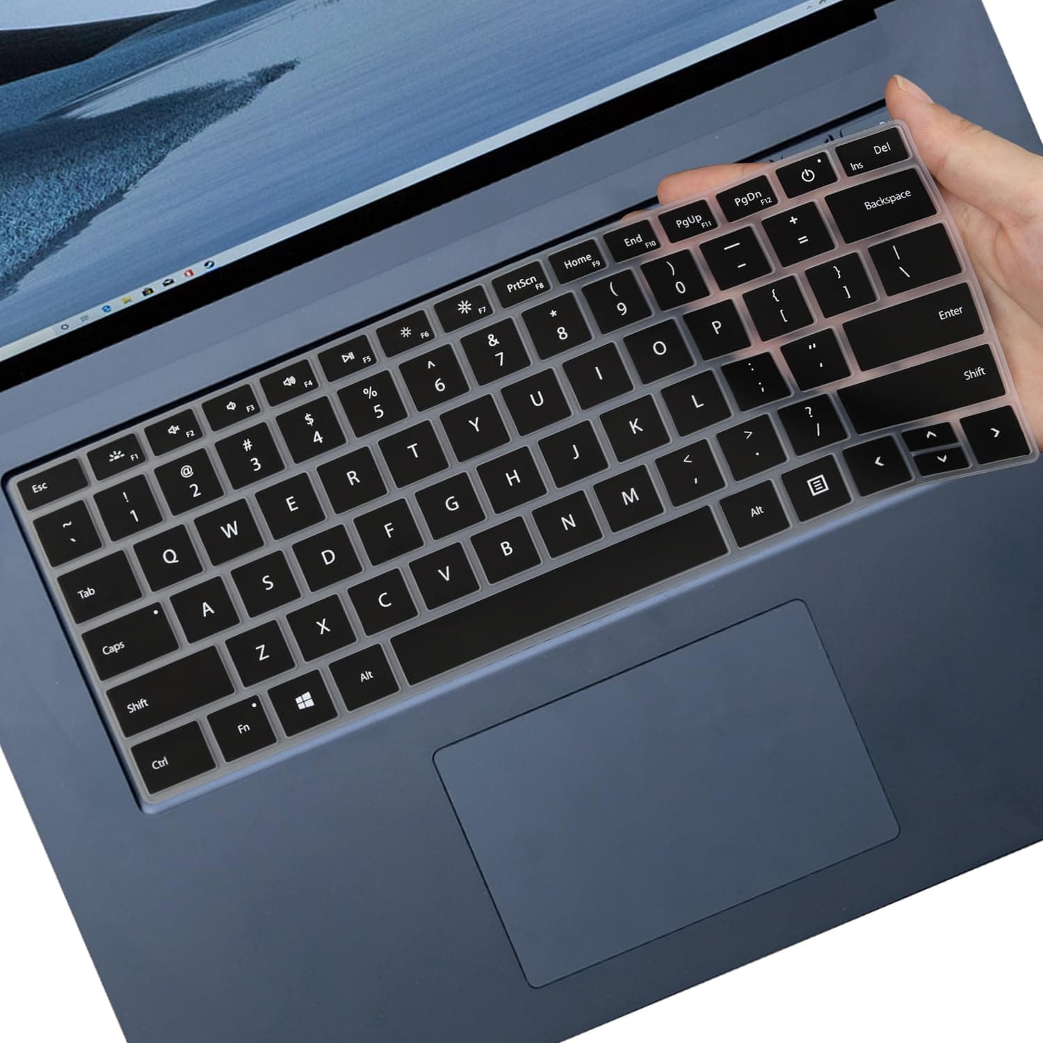 Microsoft Surface Keyboard Cover for Laptop 6/5/4 13.5"/"15", Surface Laptop Studio 2 (2023), Studio 14.4" - Protective Cover Skin (Black)