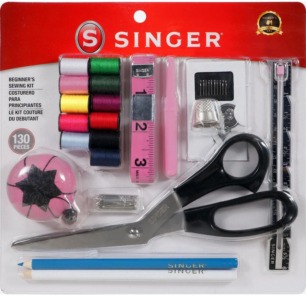 01512 Beginner's Sewing Kit, 130 Pieces,