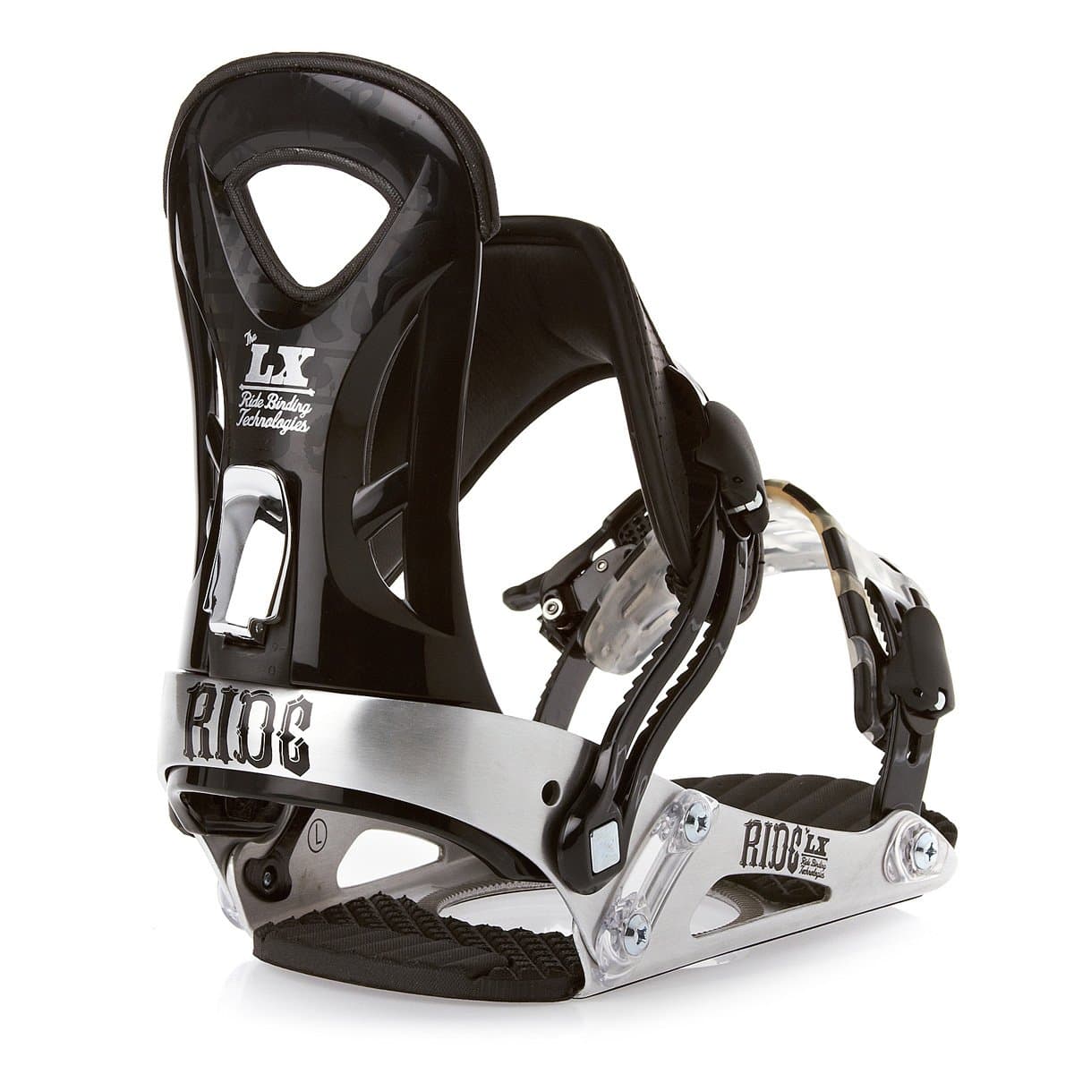 Snowboard Bindings Black/Chrome Sz L (8-11)