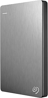 Backup Plus Portable 5TB External Hard Drive HDD – Silver USB 3.0 for PC Laptop and Mac, 2 Months Adobe CC Photography (STDR5000101)