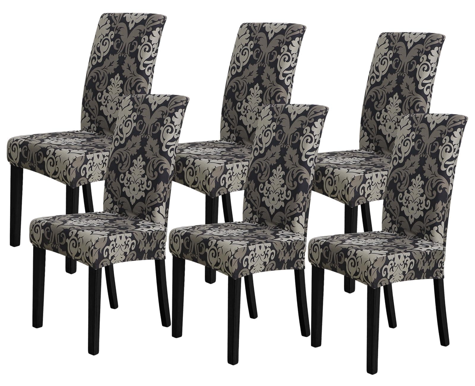 FORCHEER Chair Covers for Dining Chairs Set of 6,Retro Stretch Dining Room Chair Cover Kitchen Parsons Chair Slipcovers (Pack of 6, Retro)