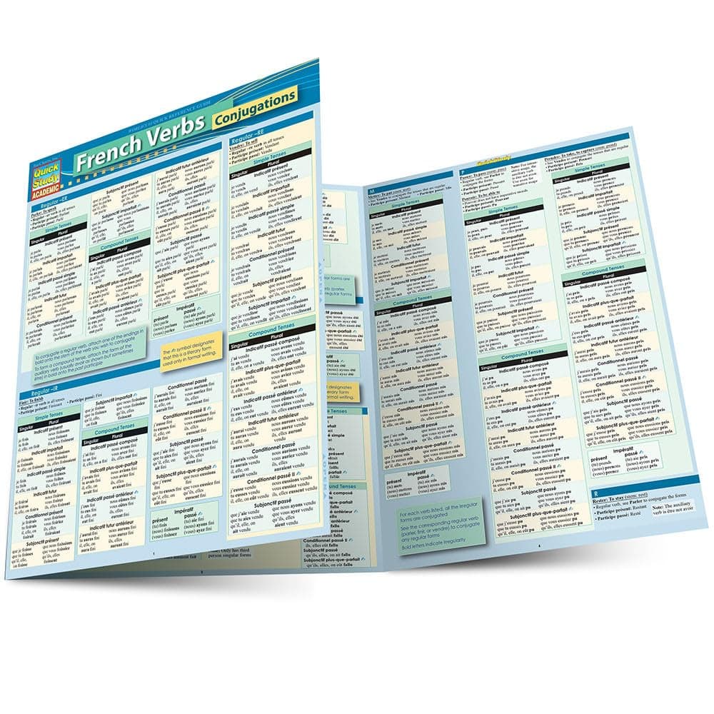 French Verb-Conjugations (Quick Study Academic)