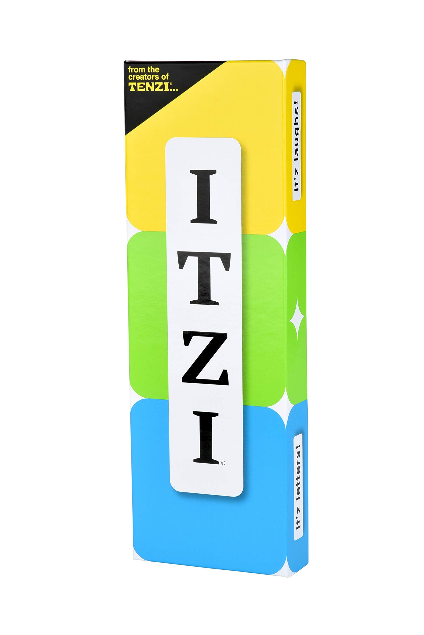 Tenzi Itzi - Fast, Fun Creative Word Game - Be The First to Match Your Letter to The Card - Family Party Game for Ages 8, Multicolor