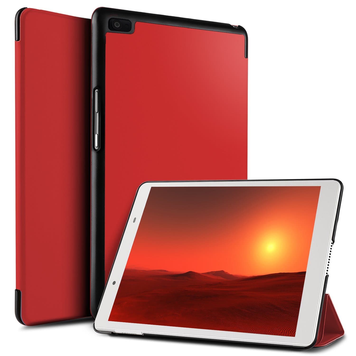 IVSO Case for Lenovo TAB 4 8 Plus, Lenovo TAB 4 8 Plus Case - Ultra Lightweight Slim Smart Cover Case Stand for Lenovo TAB 4 8 Plus Tablet (Red)