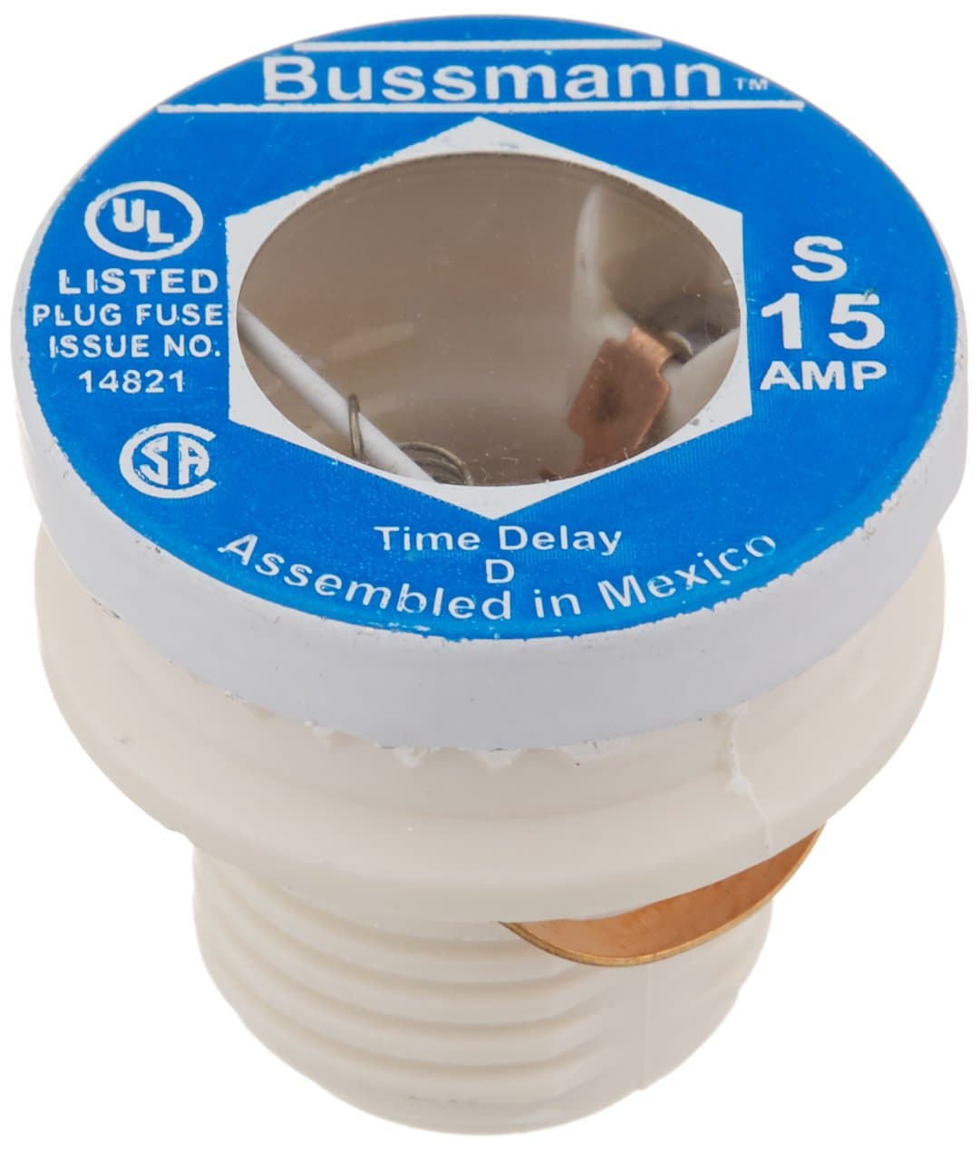 15 15 Amp Type S Time-Delay Dual-Element Plug Fuse Rejection Base, Pack of 4, No Color