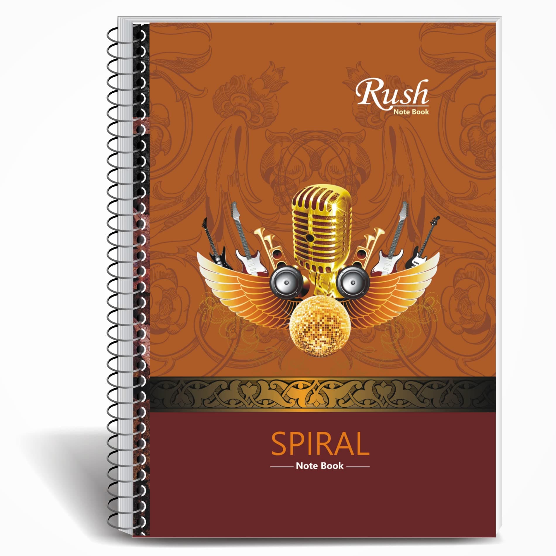 Rush Note Books Rough Notebook 400 Pages A4 Size Spiral Binding Notebook Unruled - Pack Of 3 - Plain Spiral Notebook (Unruled)