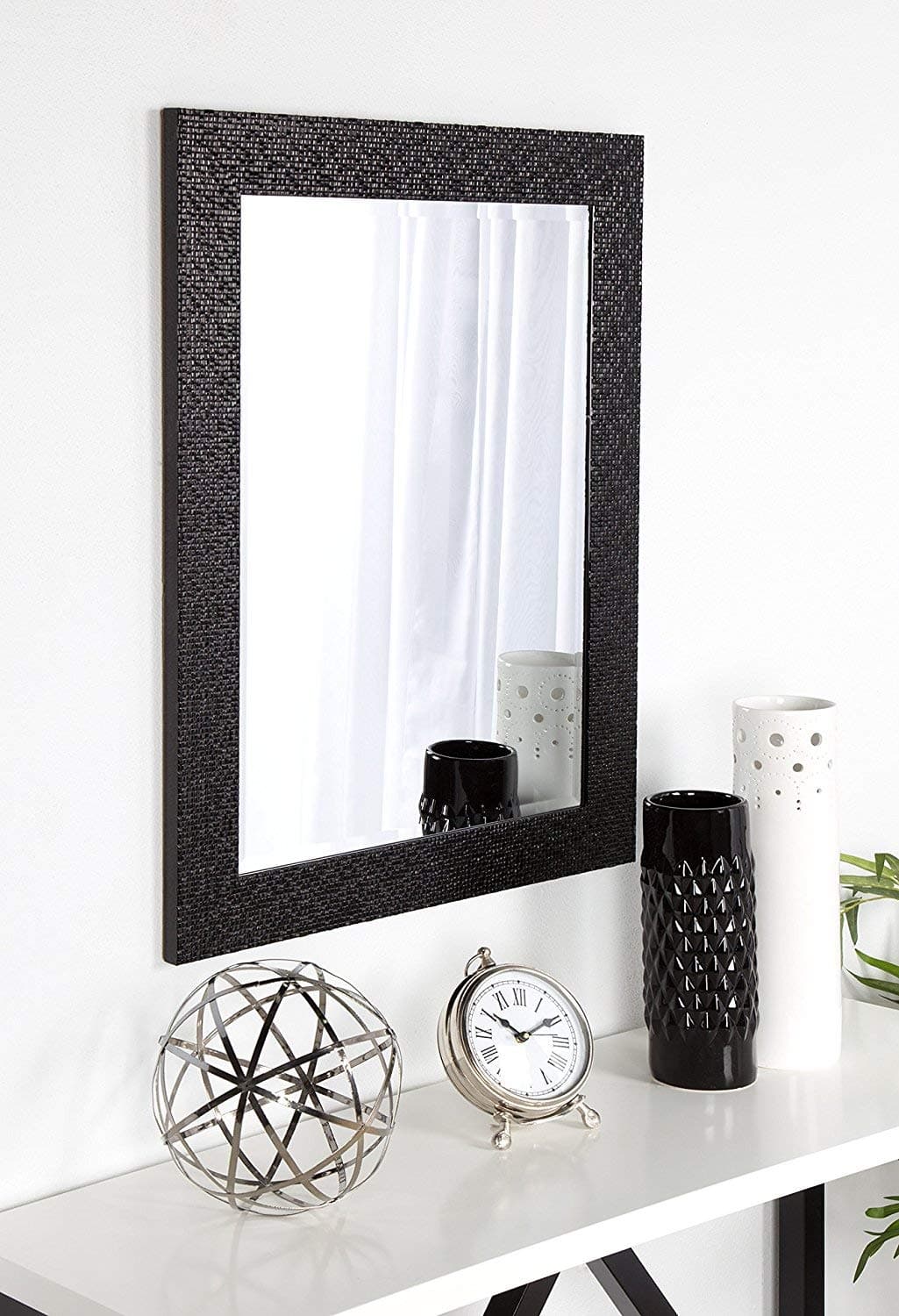 Creative Arts n Frames Water Resistant Bathroom Wall Mirror (1, Mosaic Black)