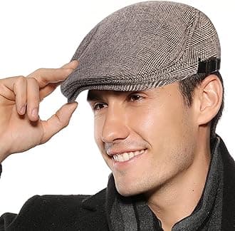 Mens Newsboy Cap Winter Beret Hat Cabbie Flat Cap