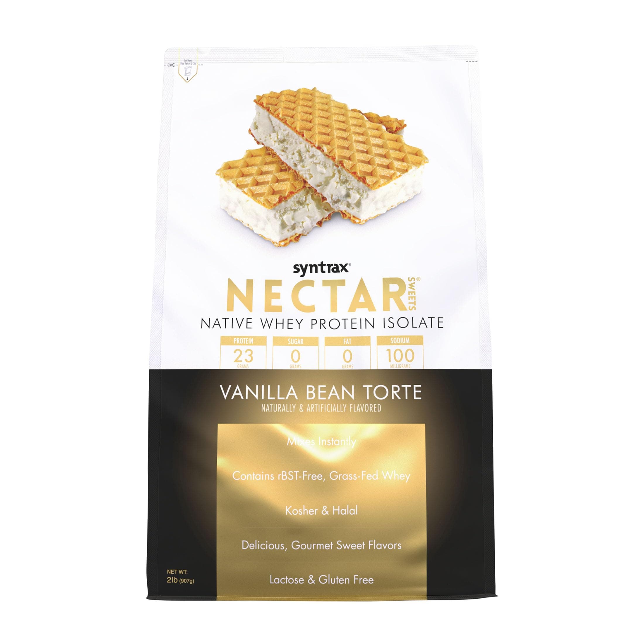 Nutrition Nectar Sweets, Whey Protein Isolate, Vanilla Bean Torte, 2 lbs, Real Vanilla Bean Specks