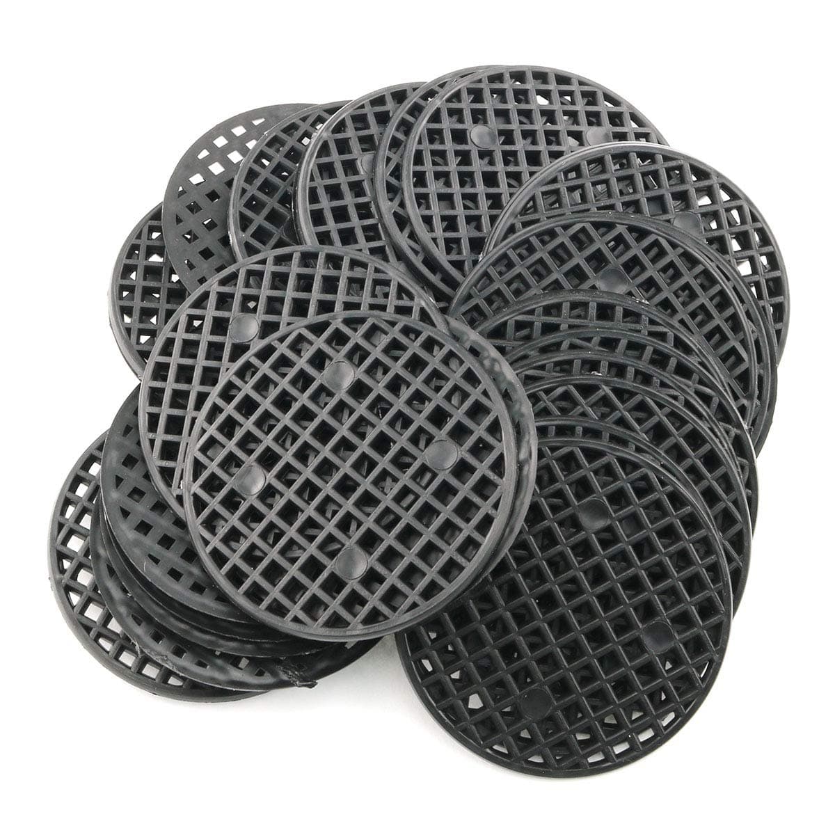 E-outstanding30-Pack Round Flowerpot Mesh Pad Breathable Leakproof Bottom Grid Mat with Drainage Hole Bonsai Durable Protection 5.5cm Diameter