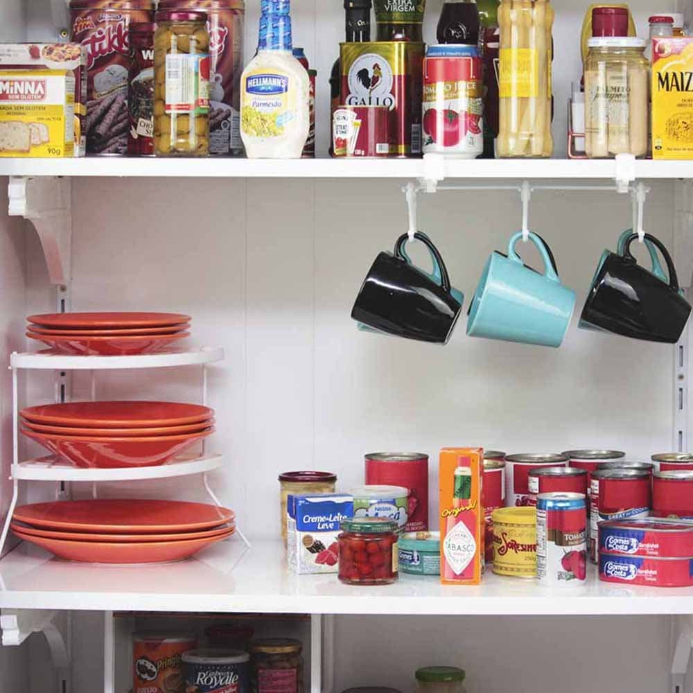 Undershelf Mug Rack and Corner Plate Rack