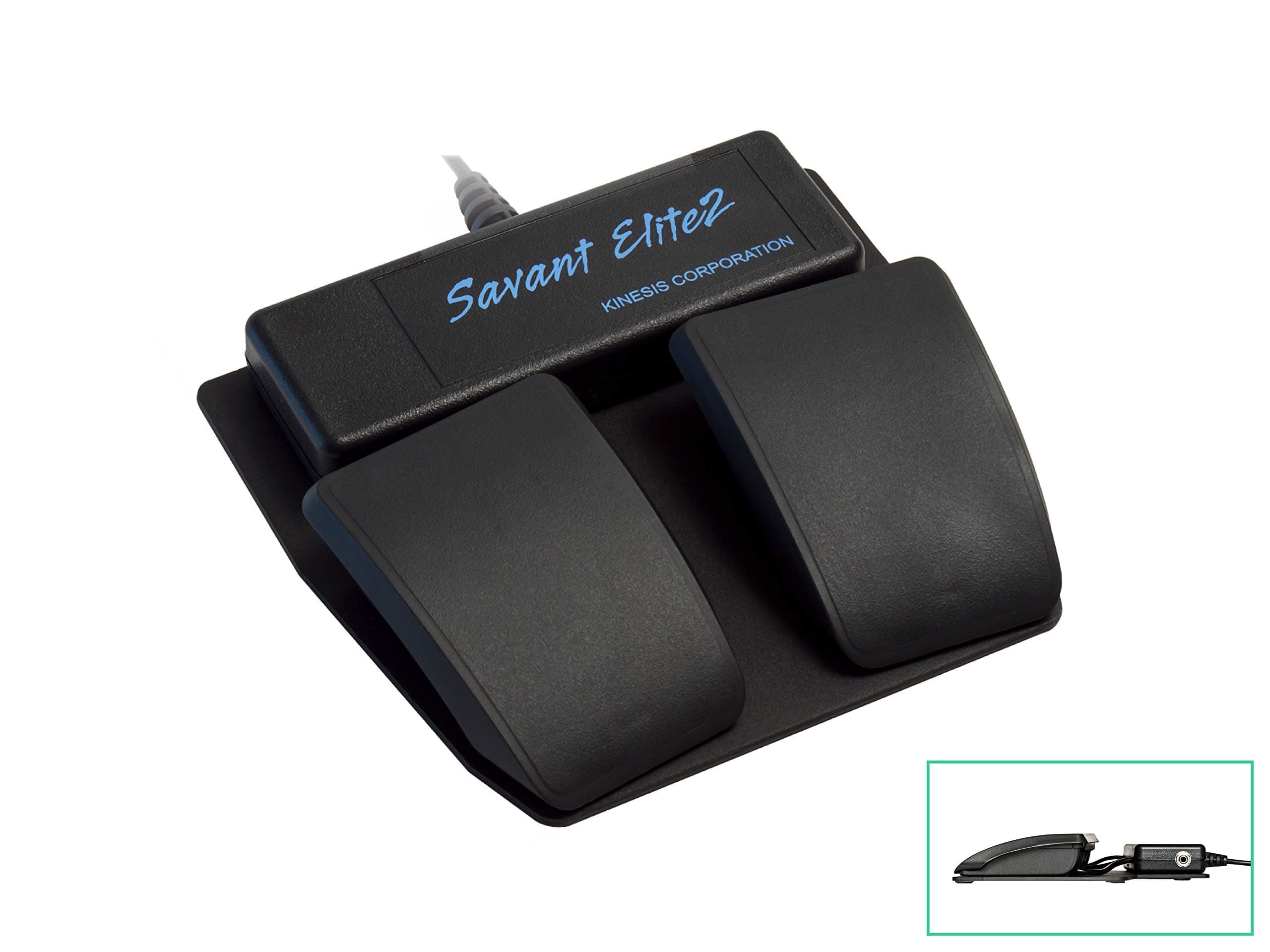 KINESIS Savant Elite2 Programmable USB Dual Pedal Foot Switch with Extra Jack (FP20AJ)