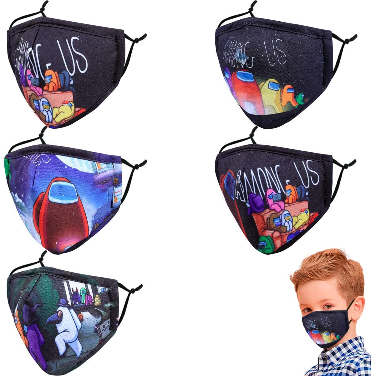 3D Reusable Breathable Washable Adjustable Cloth Face Masks…