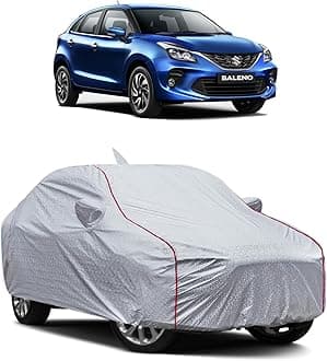 Car Cover for Maruti Suzuki Baleno - Waterproof Imported Fabric, Grey
