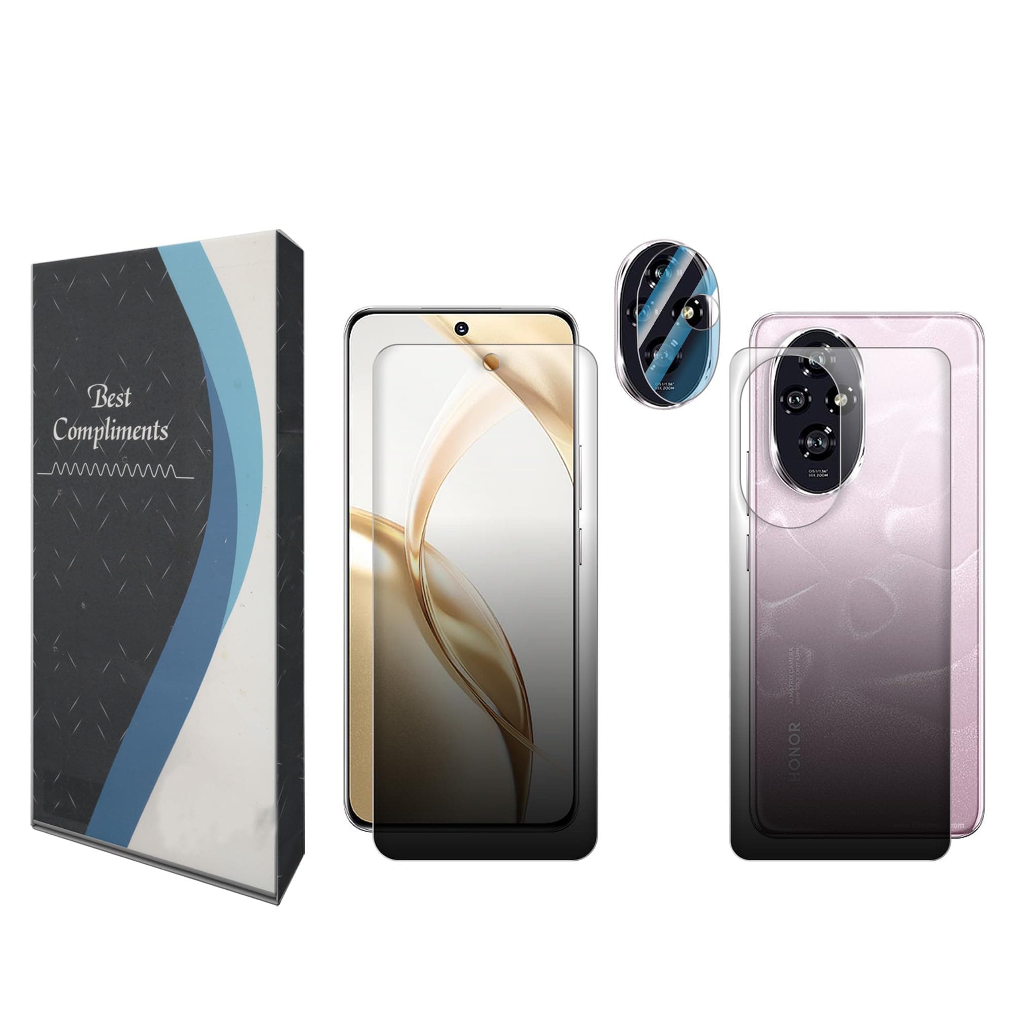 FCS Front + Back + Camera (Matte) for Honor 200 5G | TPU Matte Finish Flexible Film Self Healing Screen Protector | Screen Guard