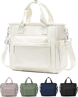 Lunch Bag Women,Large Adult Lunch Box for Women Men,Insulated Lunch Tote Bag For Work,Lunch Bags Loncheras Para Mujer With Shoulder Strap Water Bottle Holder Beige