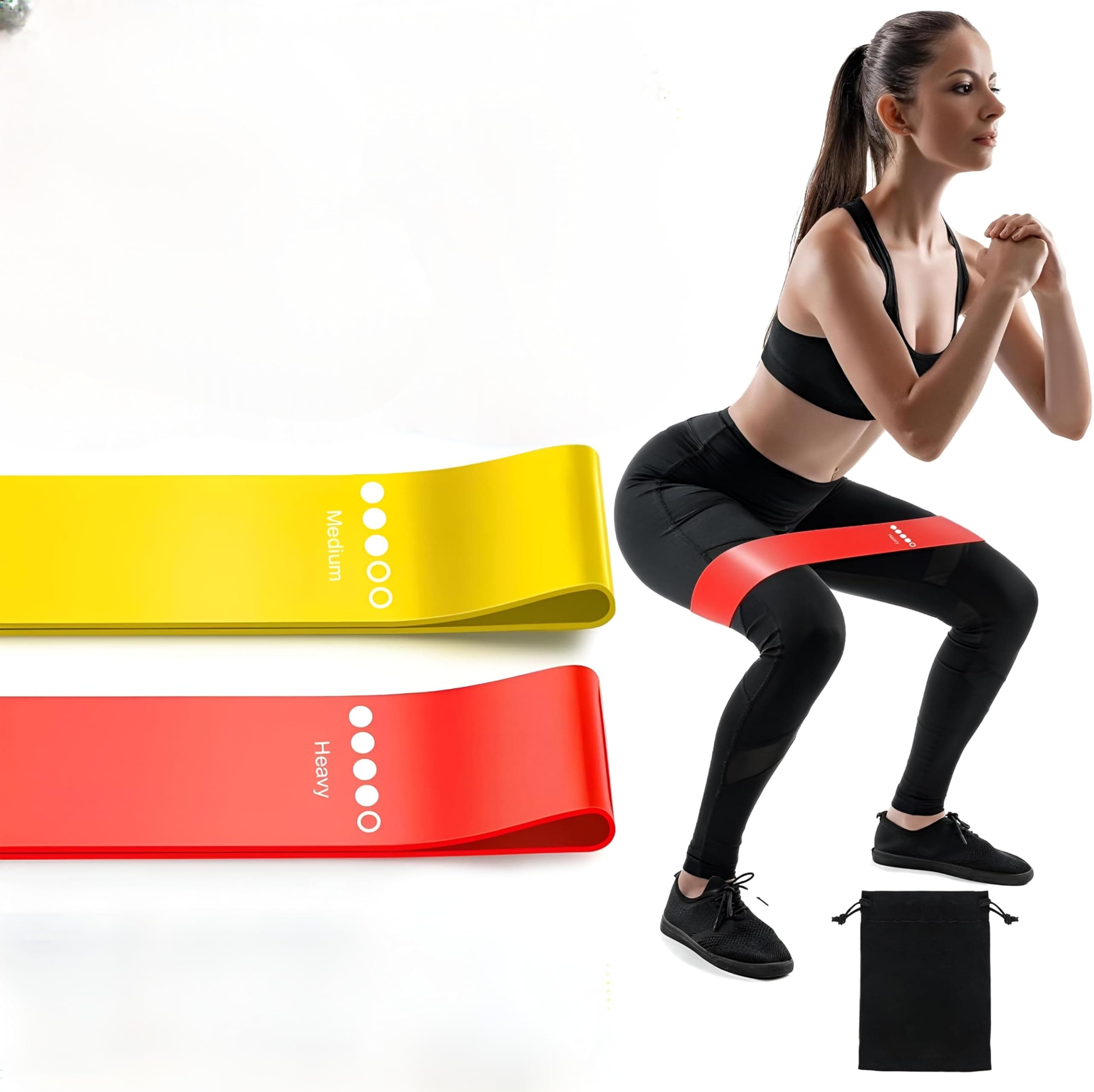 VERAT 2 Pcs Professional Resistance Bands Resistance Loop Exercise Bands/Latex-Free, Elastic Band/Work Out Bands/Women or Men/Exercise Bands Set/Physical Therapy/Yoga/Pilates/Elastic Bands