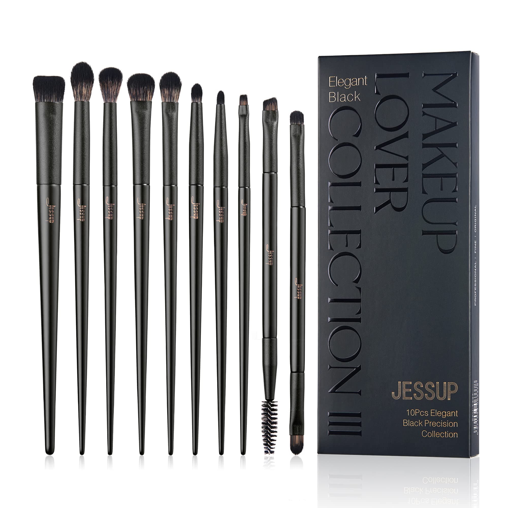 T337 Jessup eye makeup brushes,black