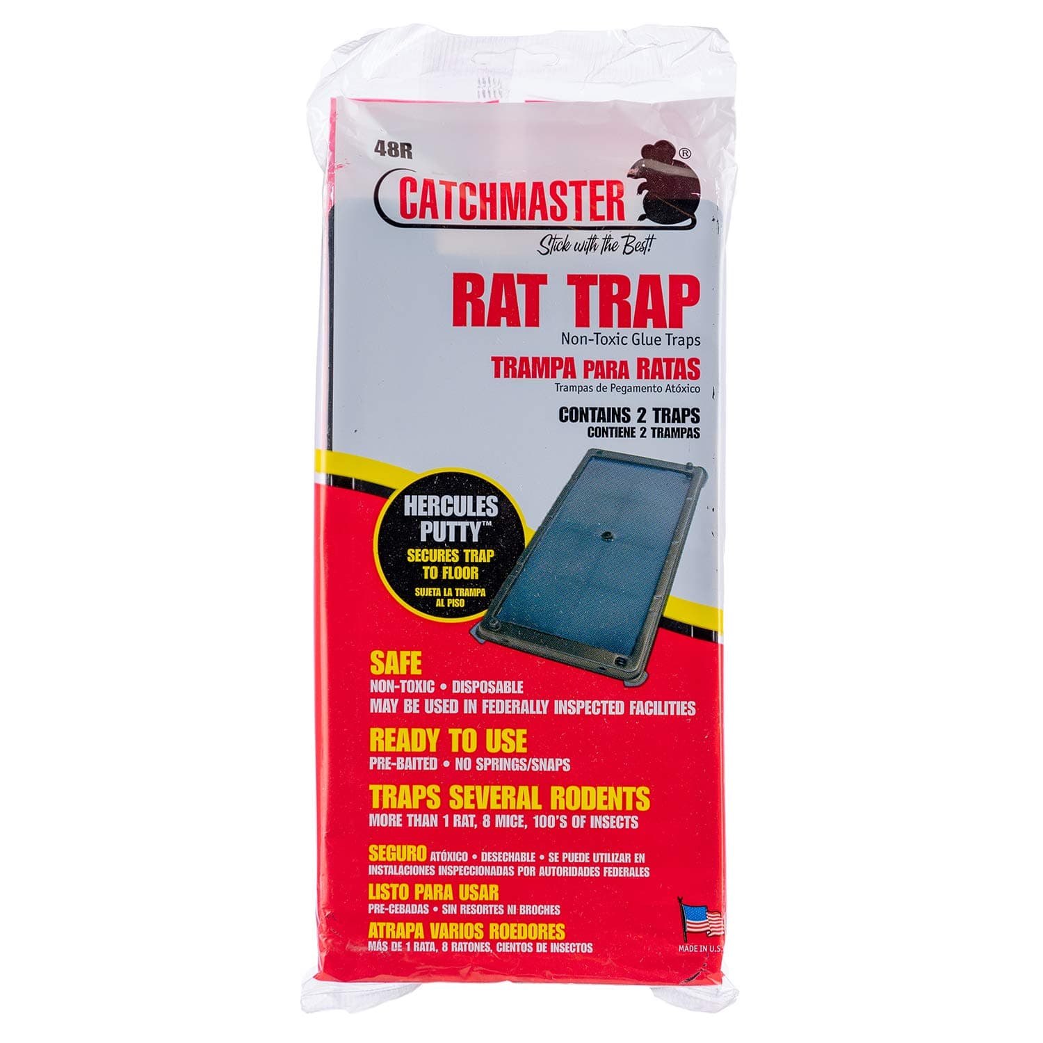 Catchmaster - Rat Glue Boards - Glue Tray 48R - 2 Pack