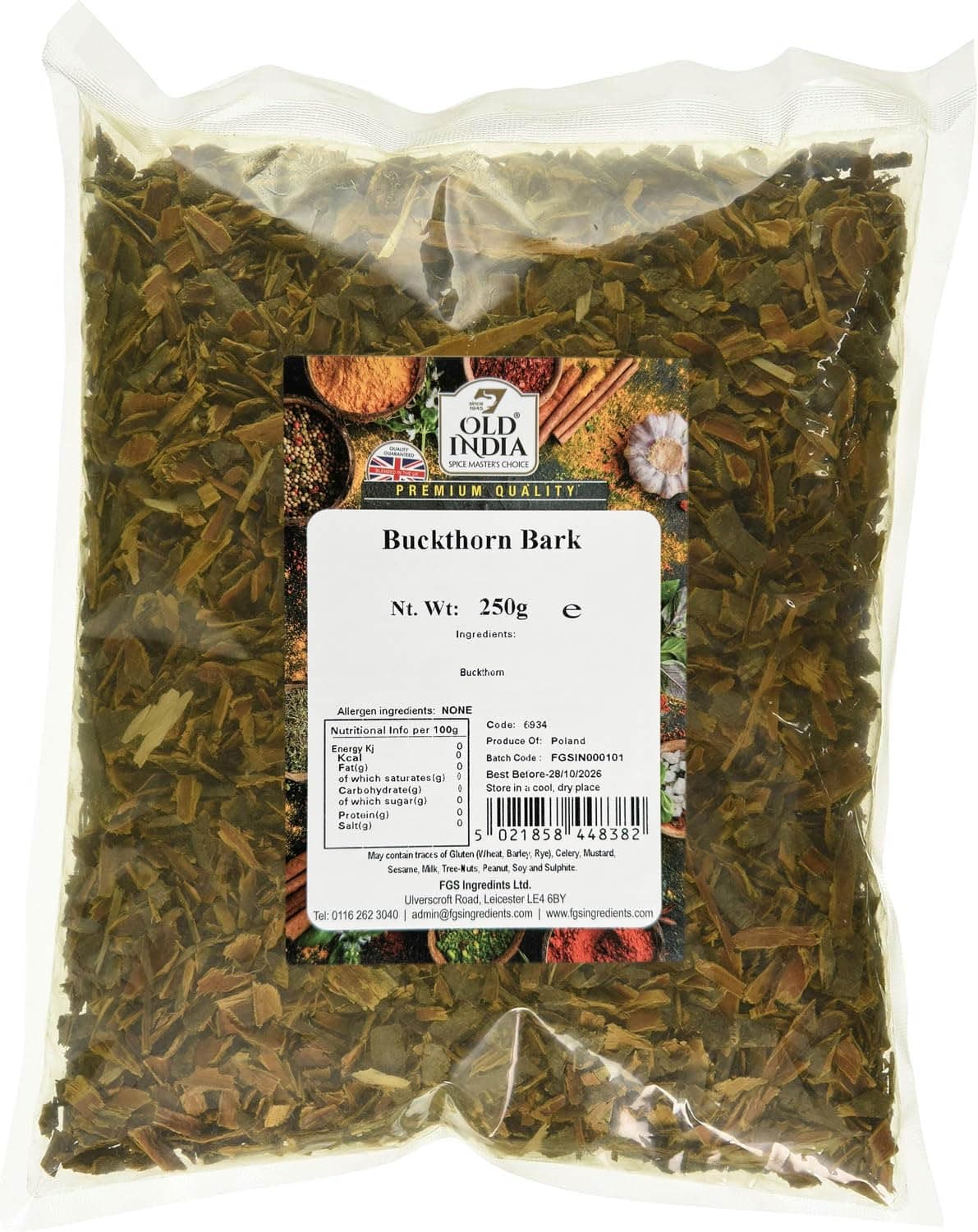 Old India Buckthorn Bark 250g