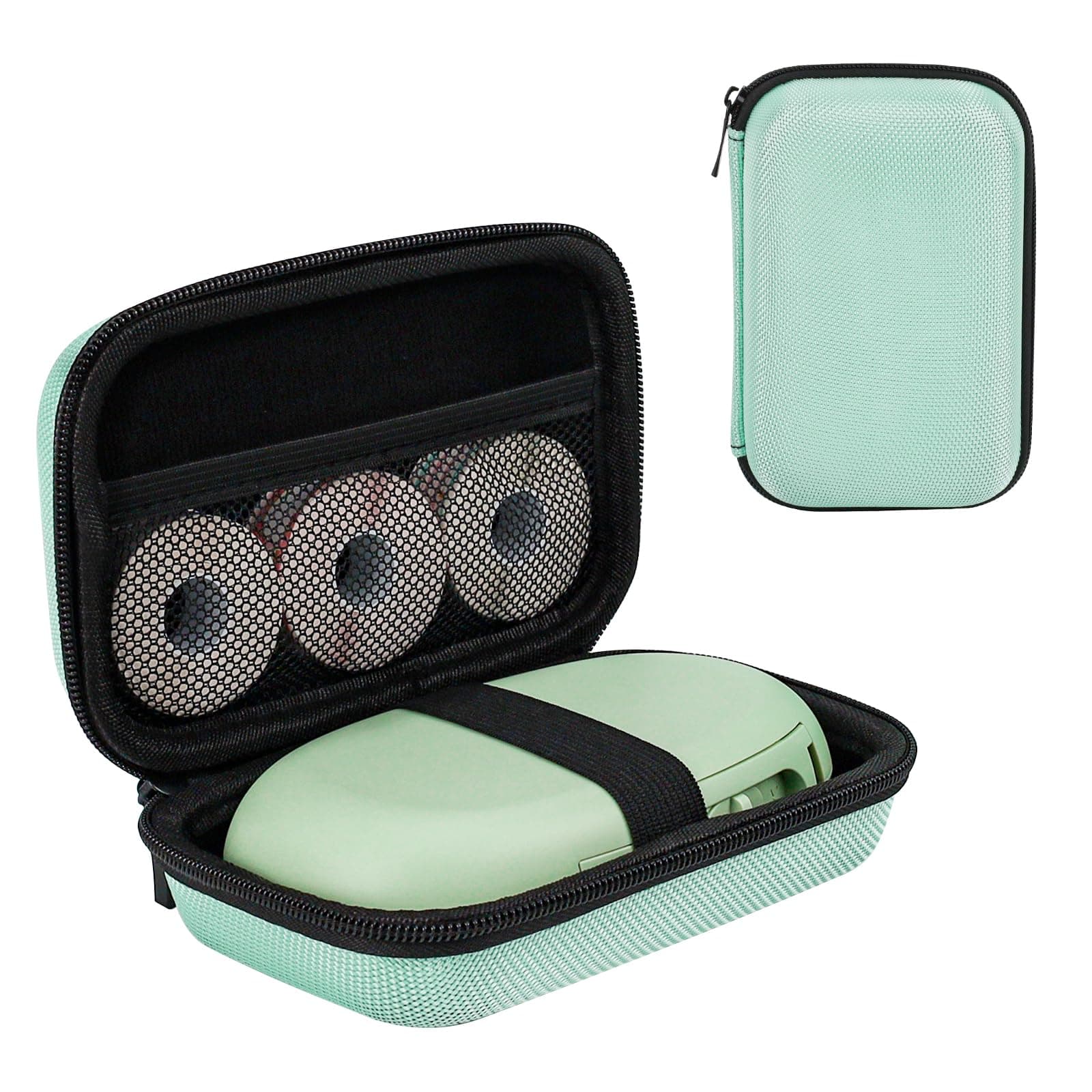 Nylon Hard Protective Travel Case for E10 Label Maker and Tapes, Waterproof Shockproof Scratch Resistant Carrying Case for External Hard Drive, Power Bank, Cell Phone, Cable, Cord