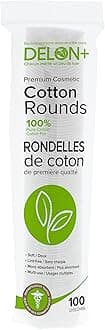 Delon 100% Pure Comestic Cotton Wool. Rounds. 100 Units