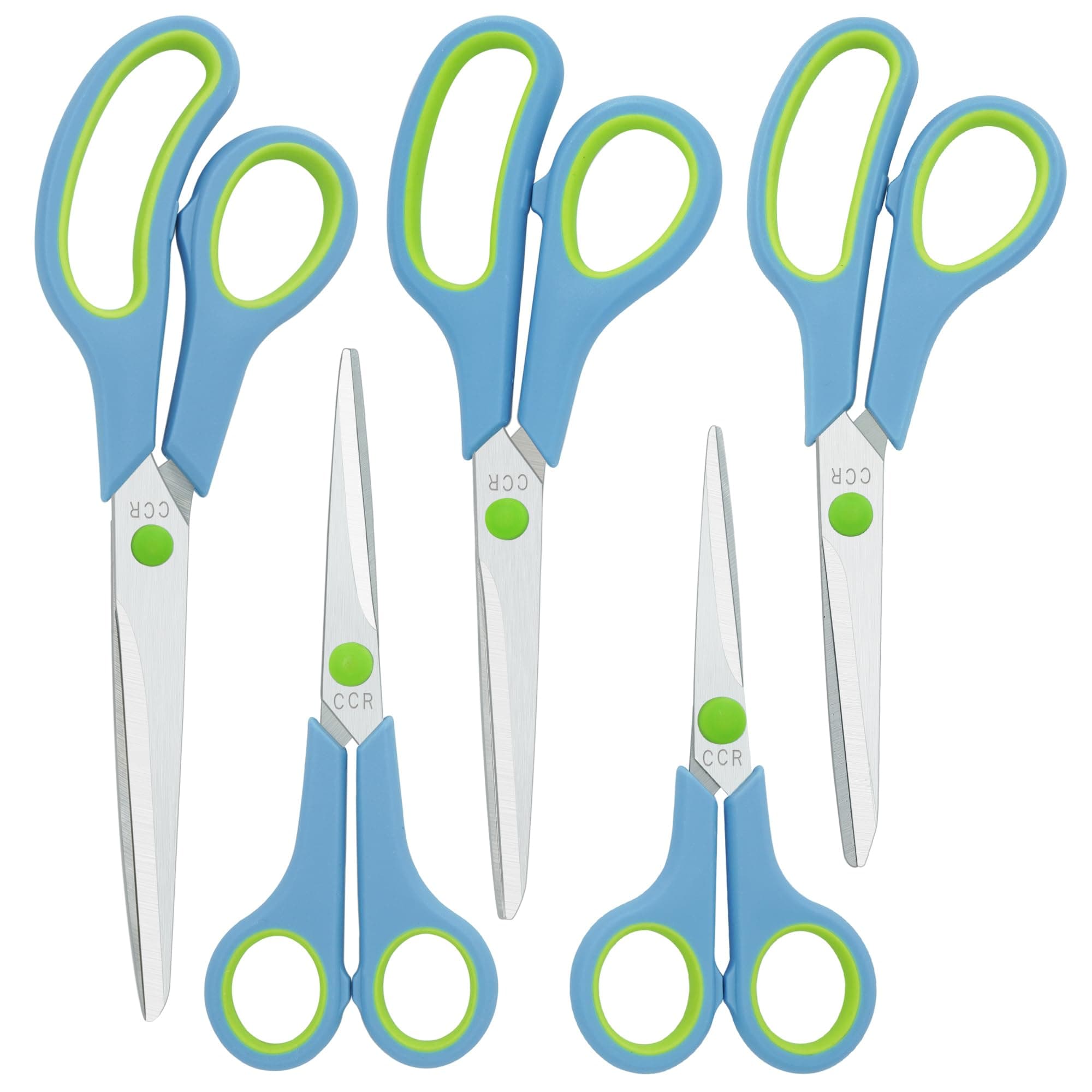 CCR Scissors, Soft Grip Multi-Purpose Scissors, Suitable for Home, Office and School, 5 Set