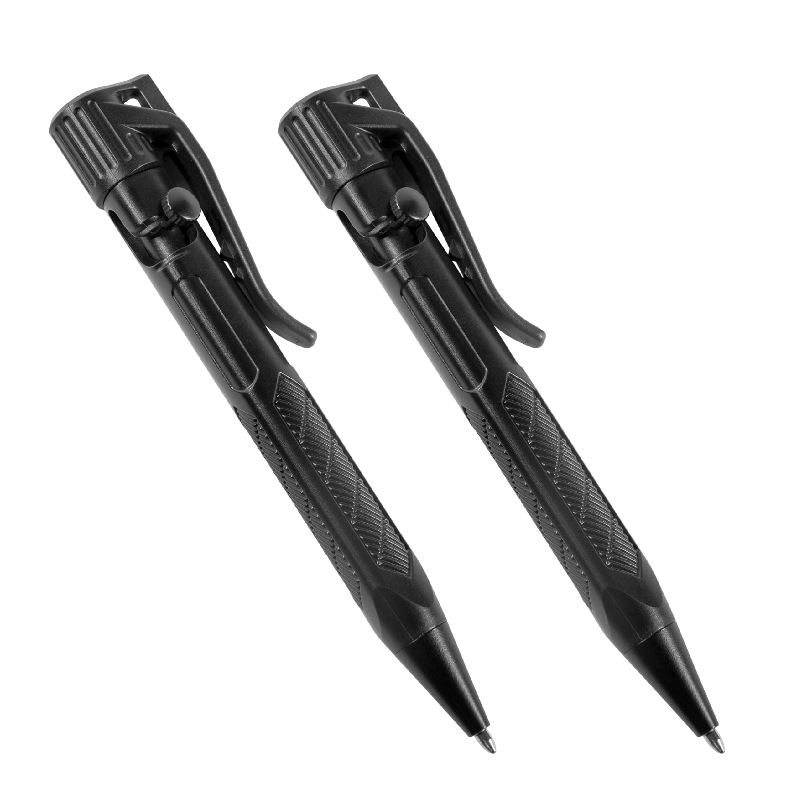 Weatherproof Black Mini Bolt-Action Pen - Black Ink, 2 Pack (No. 20K-2)