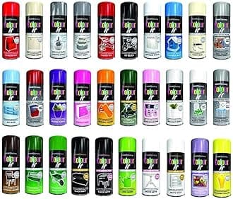 SuperGift.com Black Matt All Purpose Aerosol Spray Paint 250ml Quick Drying Spray, Fast Dry and Excellent Coverage for Metal, Wood, Plastic and More by Diva Gift