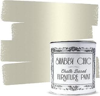 Shabby Chic Chalk Based Furniture Paint - Antique Champagne 250ml - Chalked, Use on Wood, Stone, Brick, Metal, Plaster or Plastic, No Primer Needed, Made in The UK.