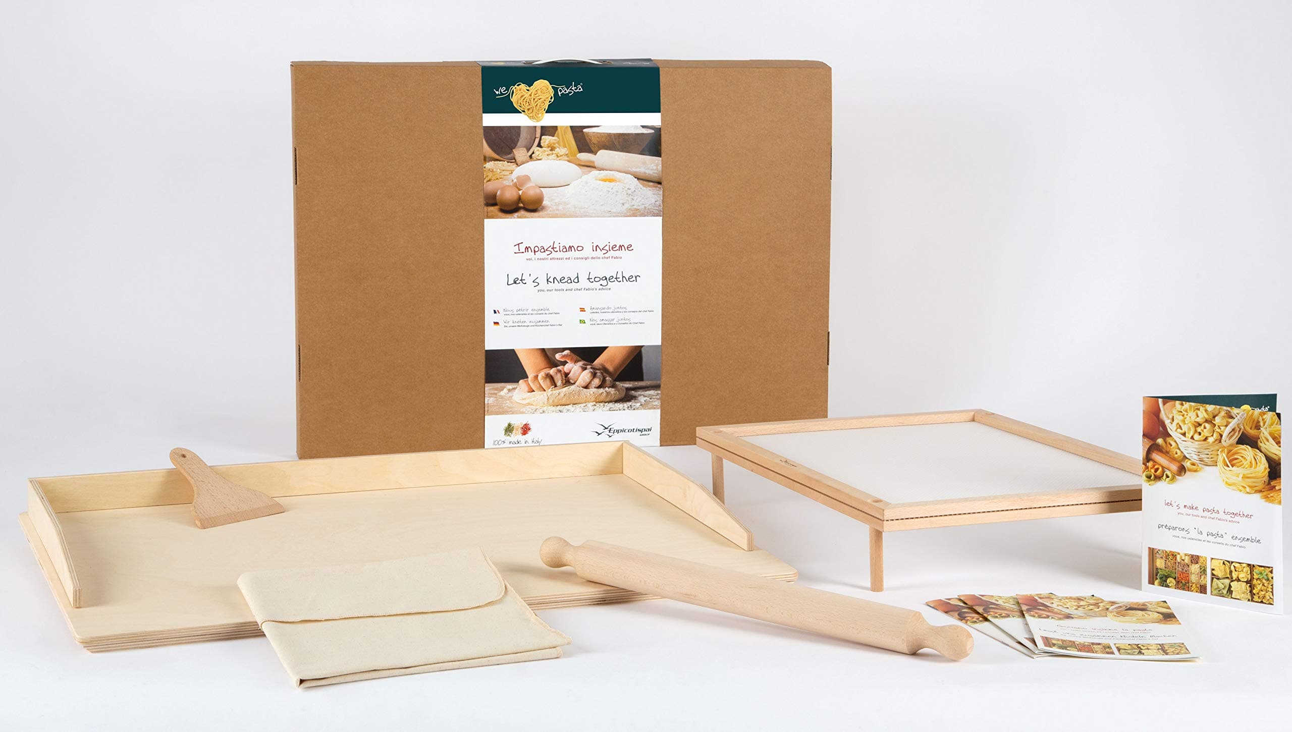 Eppicotispai "Let's Knead Together" Pasta Making Set, Made In Italy