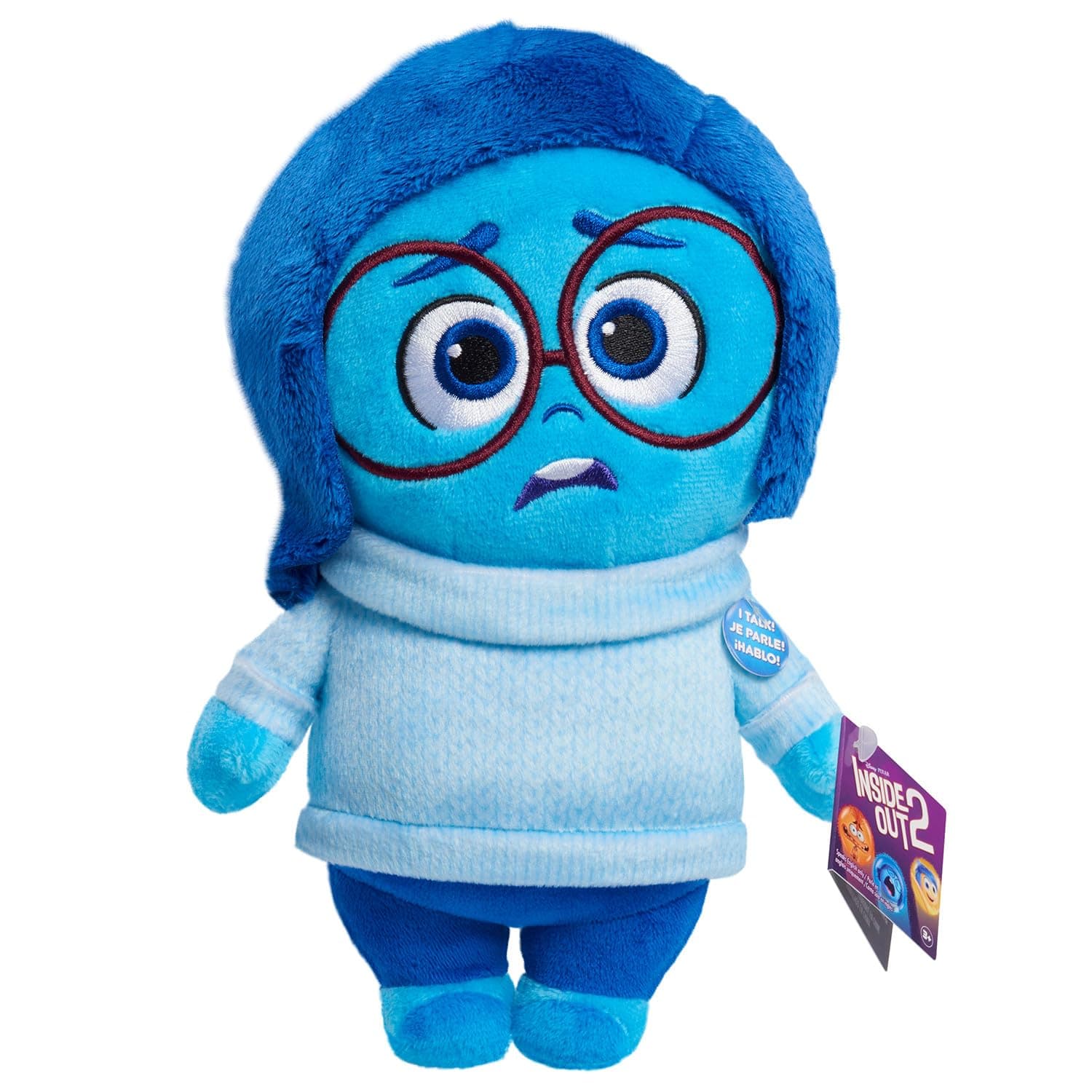 – Just Play Inside Out 2 Talk It Out Small Plush - Sadness, Kids Toys for Ages 3 Up