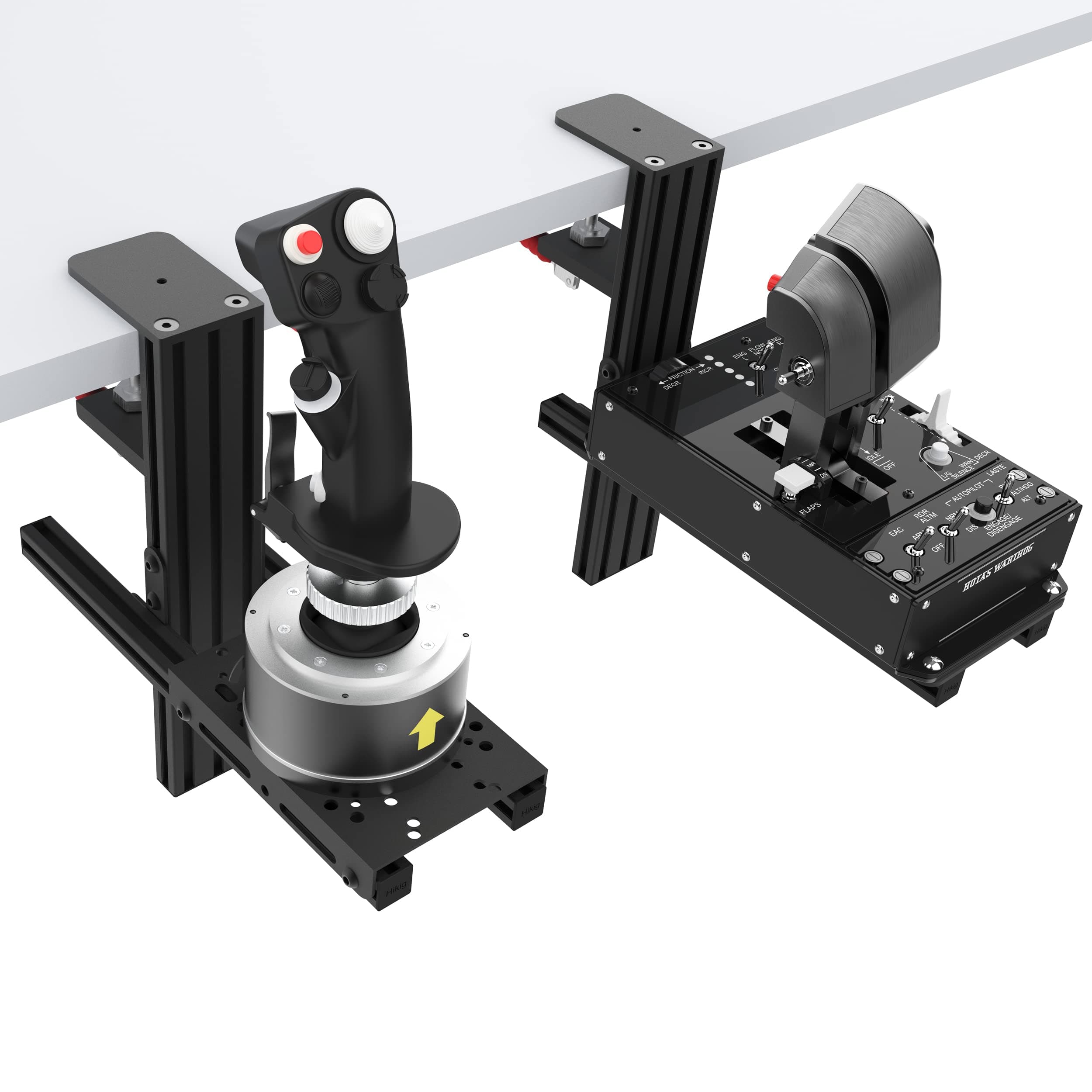 Reyann 2 Pack Desk Mount for Flight Sim Joystick, Hotas Compatible With Logitech G X56, X52, X52 Pro Flight Stick, Thrustmaster Hotas Warthog, T.Flight, T16000M, TCA, VKB, VPC, Winwing Hotas