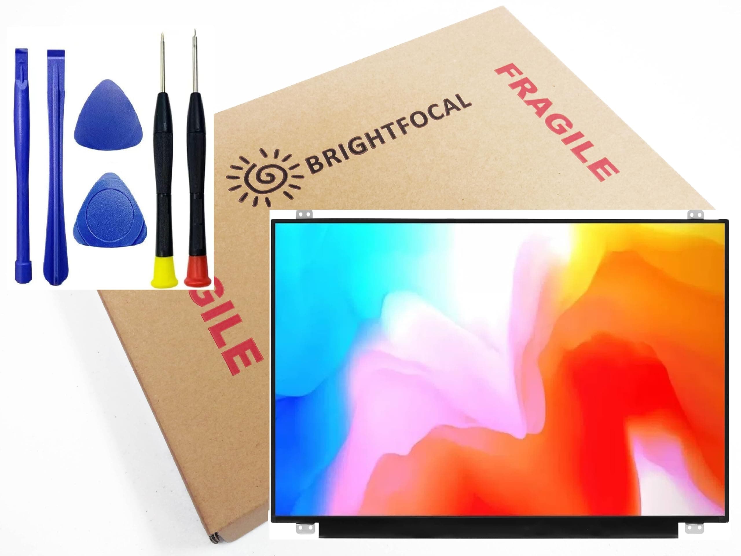 BRIGHTFOCAL New Screen Replacement for Lenovo ThinkPad E560 20EV002FUS HD 1366x768 Slim Matte LCD LED Display with Tool