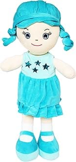 Mirada Blue Plush Stuffed Cute Huggable Heart Girl Big Doll Soft Toy - 50 cm
