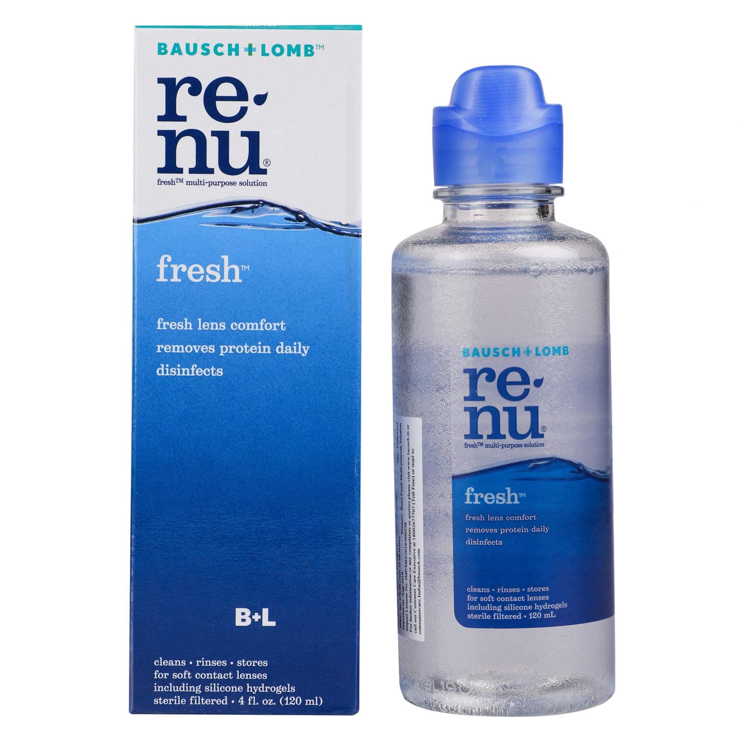 Bausch & Lomb Renu Fresh Contact Solution, 120ml