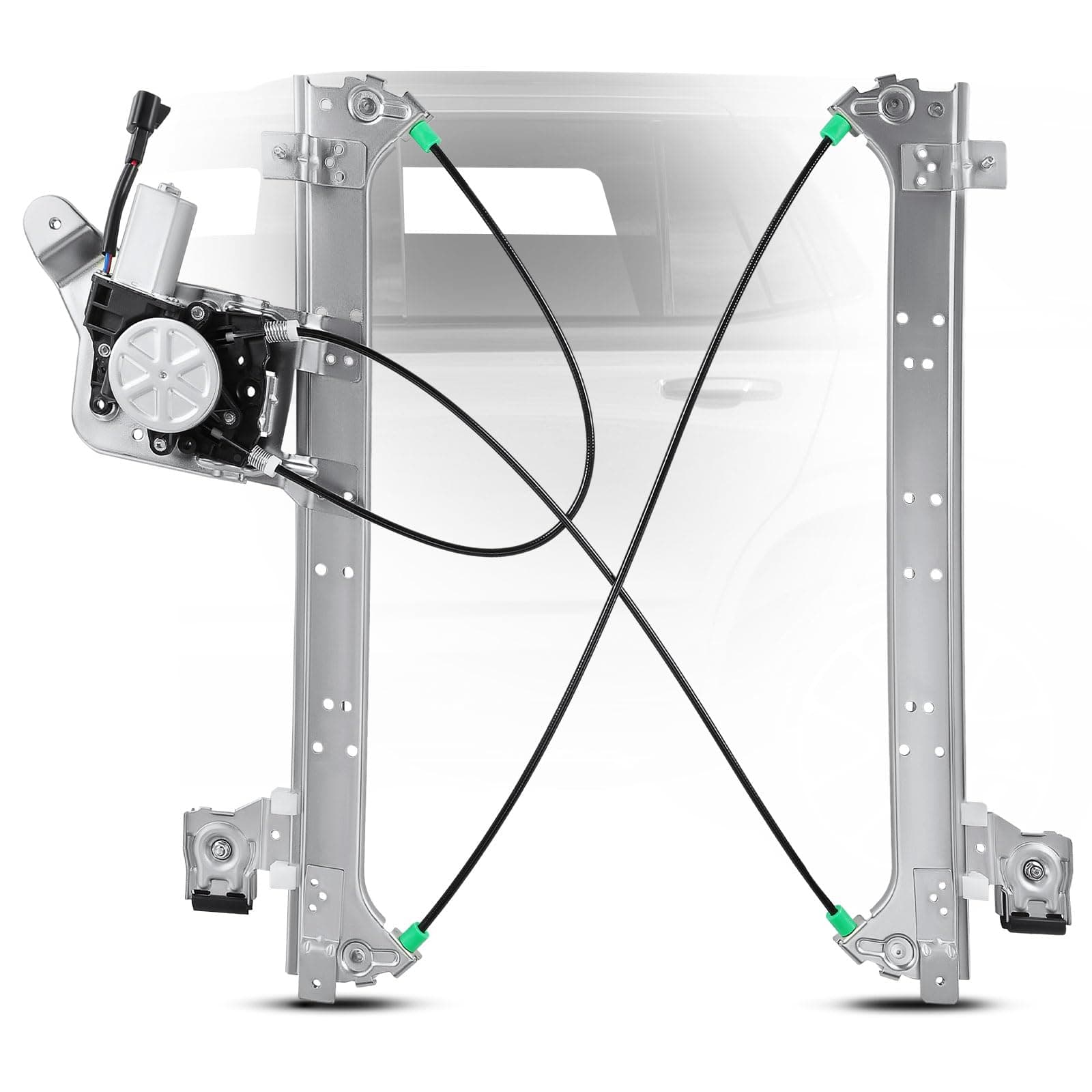 Rear Left Driver Side Power Window Regulator with Motor for Chevrolet Silverado 1500 3500 2001-2006 GMC Sierra 1500 2500 HD 3500