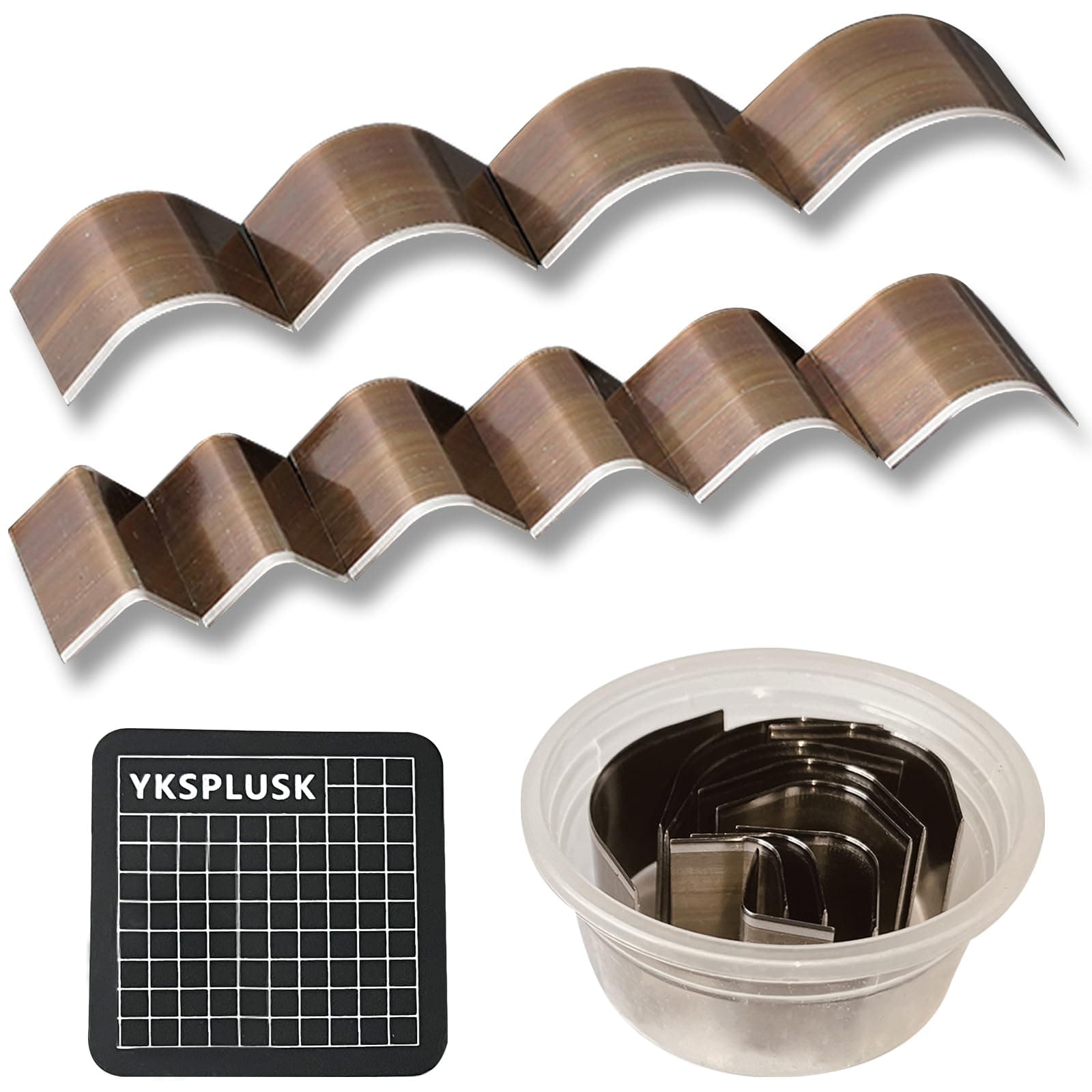 10 Pieces Leather Corner Punch Set, Leather Corner Cutter End Punch Tool, High Carbon Steel Edge Cutter Corner Trimmers with Mat, Cutting Dies Edge Trimmers Kit for DIY Leathecrafts