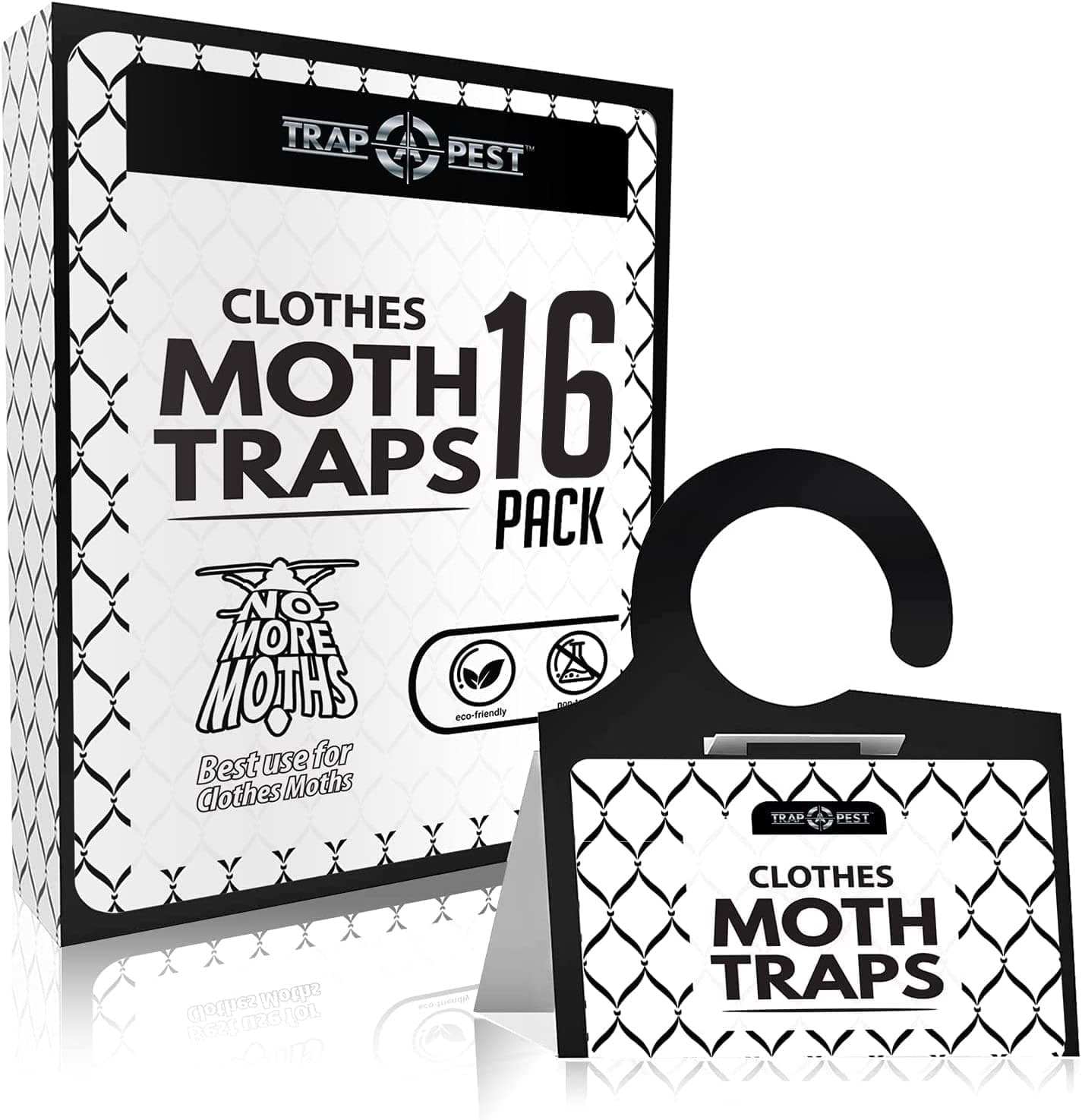 Clothing Moth 16 Pack - Non Toxic Moth for Clothes with Pheromone Attractant - Closet Moth Odorless Sticky for Closet, Carpets -
