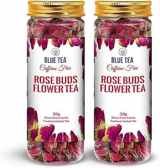 Rosebud Tea, Grade A, Natural Sun-Dried Buds, 30g, Pack of 2, Herbal Tea, Rich in Vitamin C, Regulate Hormones