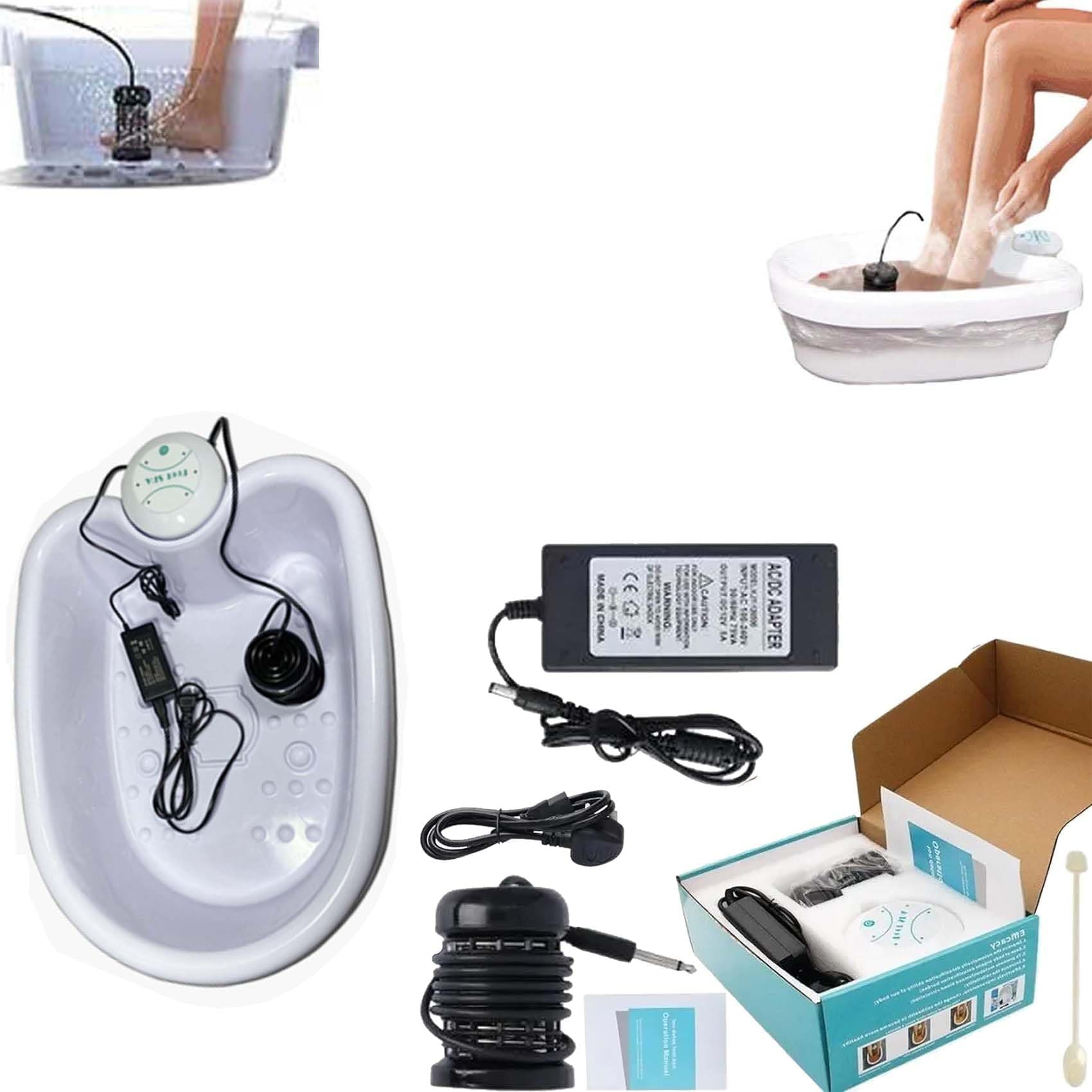 2025 New Ionic Foot Spa, 2.0 Ionic Foot Spa at Home Detox and Cleanse,Hydrogen Balance Ion Detox Footbath Machine, for Improve Sleep, Regain Vitality (with Basin)